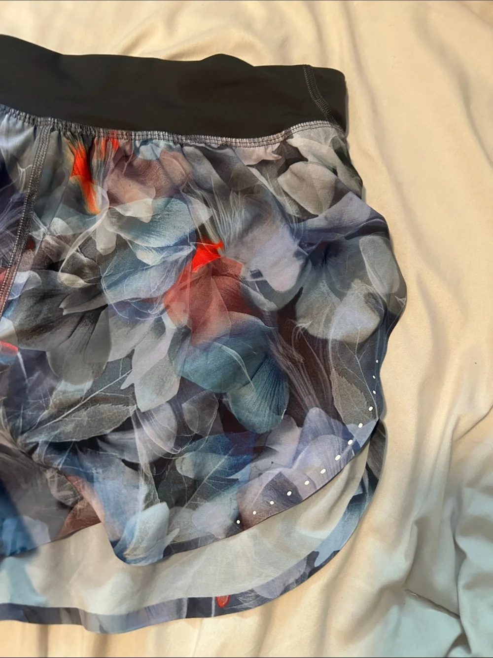 Floral Print Women's Skirt with Black Waistband